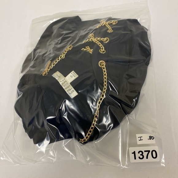 Spense 3/4 sleeve blue gold chain up the front dress - Picture 11 of 11